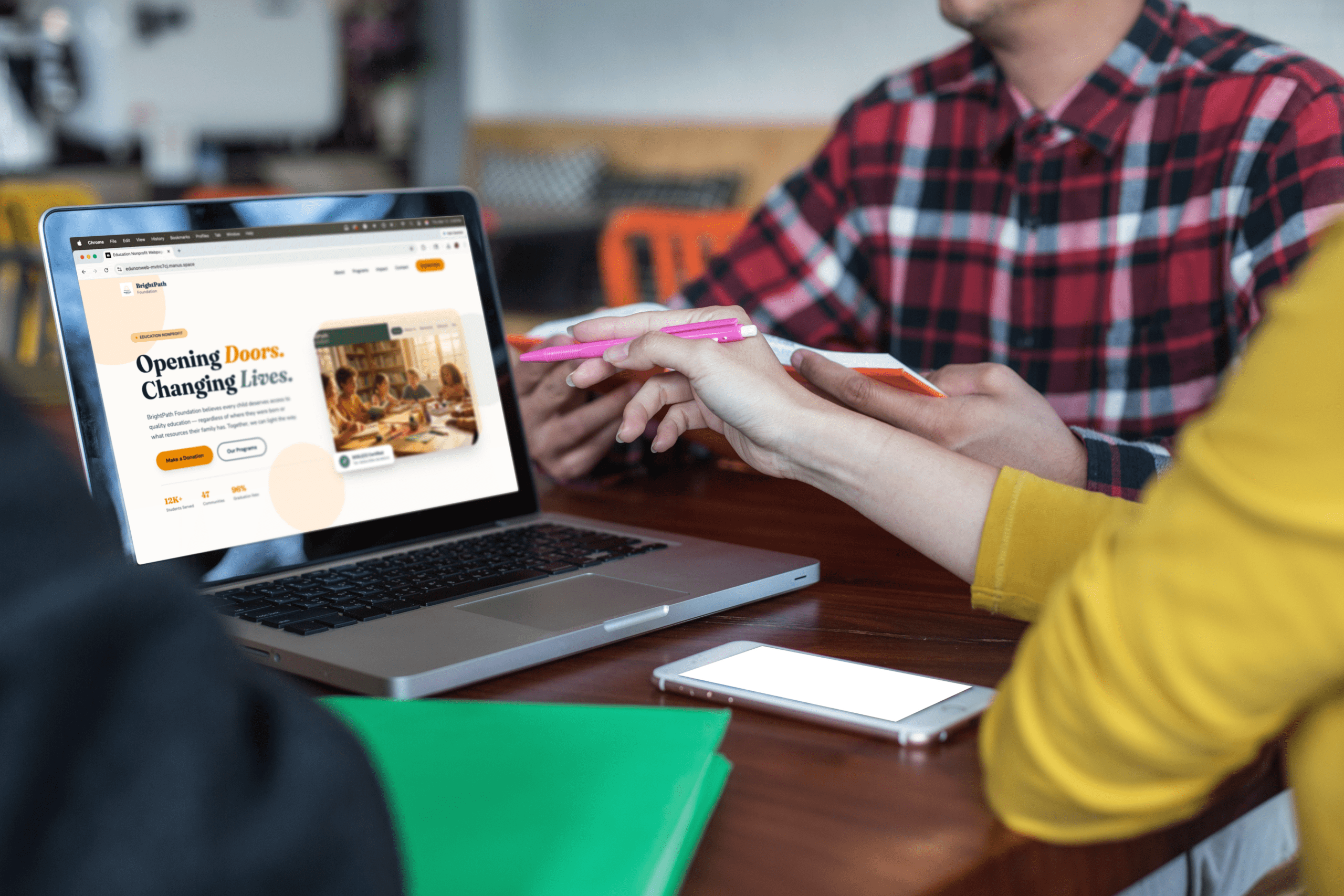 Nonprofit web developer building WordPress website